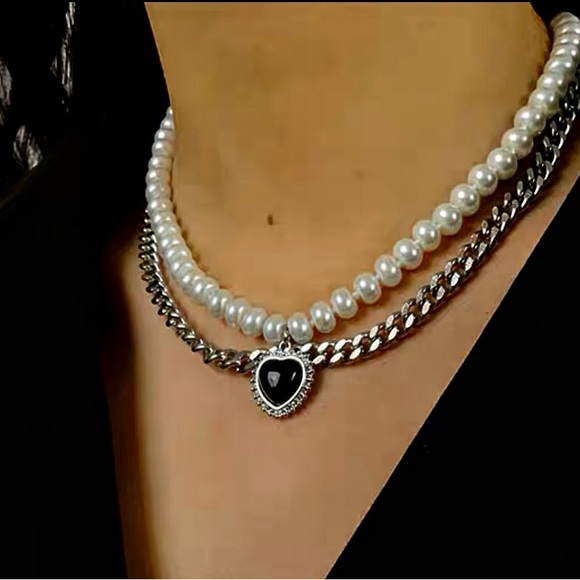 Pearl ,Chain Style Necklace - Picture 1 of 2
